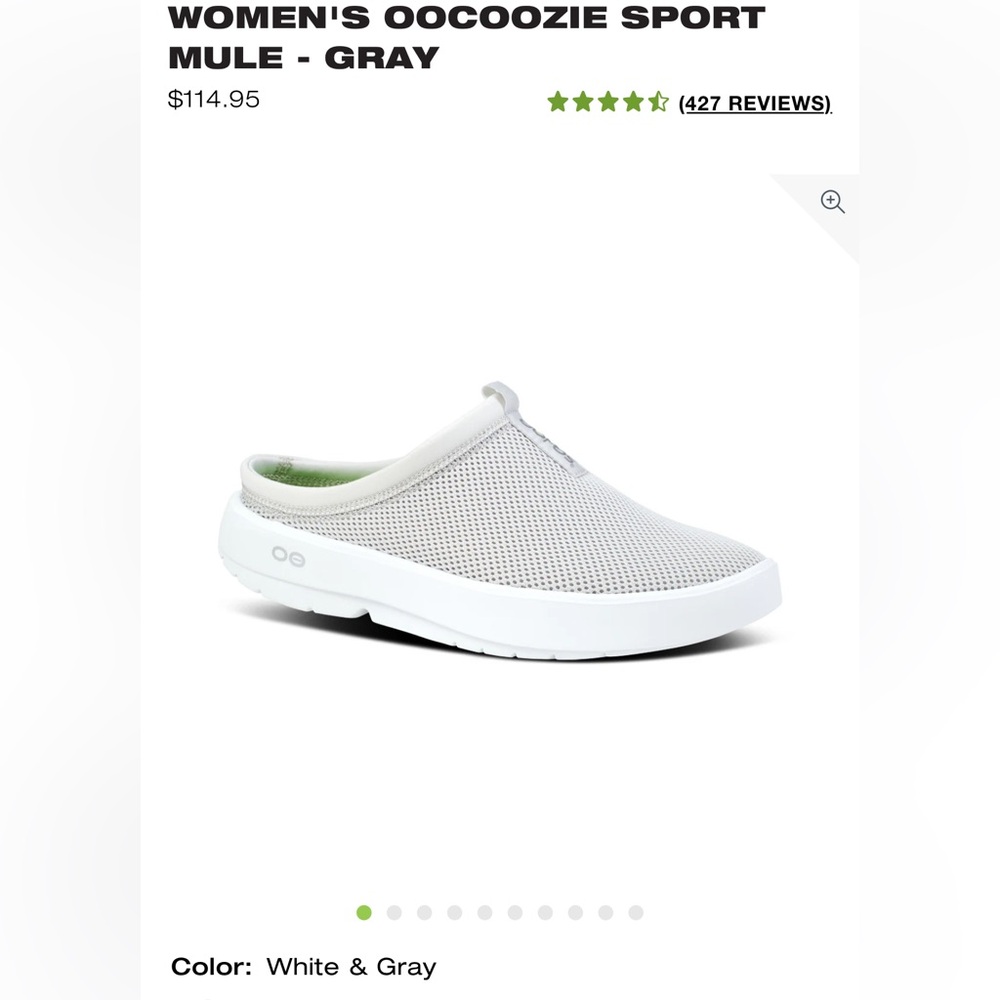 OOFOS Women’s Oocoozie Sport Mule Gray Sz. US9/EU40 - Picture 12 of 12